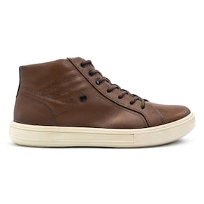 Tênis Pegada Masculino Cano Alto Couro e Elástico 111503
