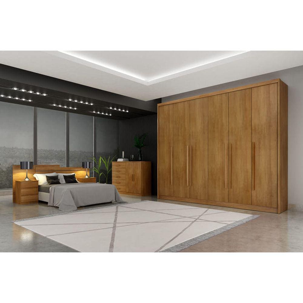 Guarda Roupa Casal 6 Portas 8 Gavetas - Coimbra-Cumaru - Móveis Novo Horizonte
