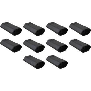 Kit 10 Pino Conector Femea Para Extensao 10A 2P + T Preto