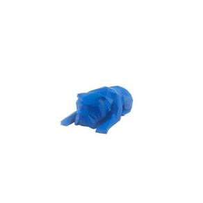 Buldog Deitado Pet Low Poly Geométrico Decoração 3D Azul