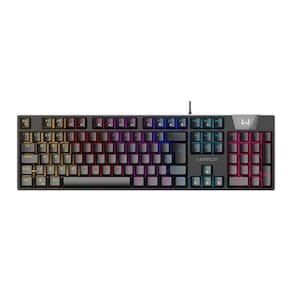 Teclado Gamer Mecânico Royal Score, Full Size, Blue Switch, ABNT2, RGB Preto Warrior - TC313