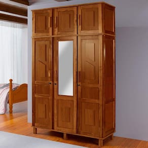 Guarda-Roupa Solteiro Campo Grande 6 Portas com Espelho Ypê - Rodmoveis