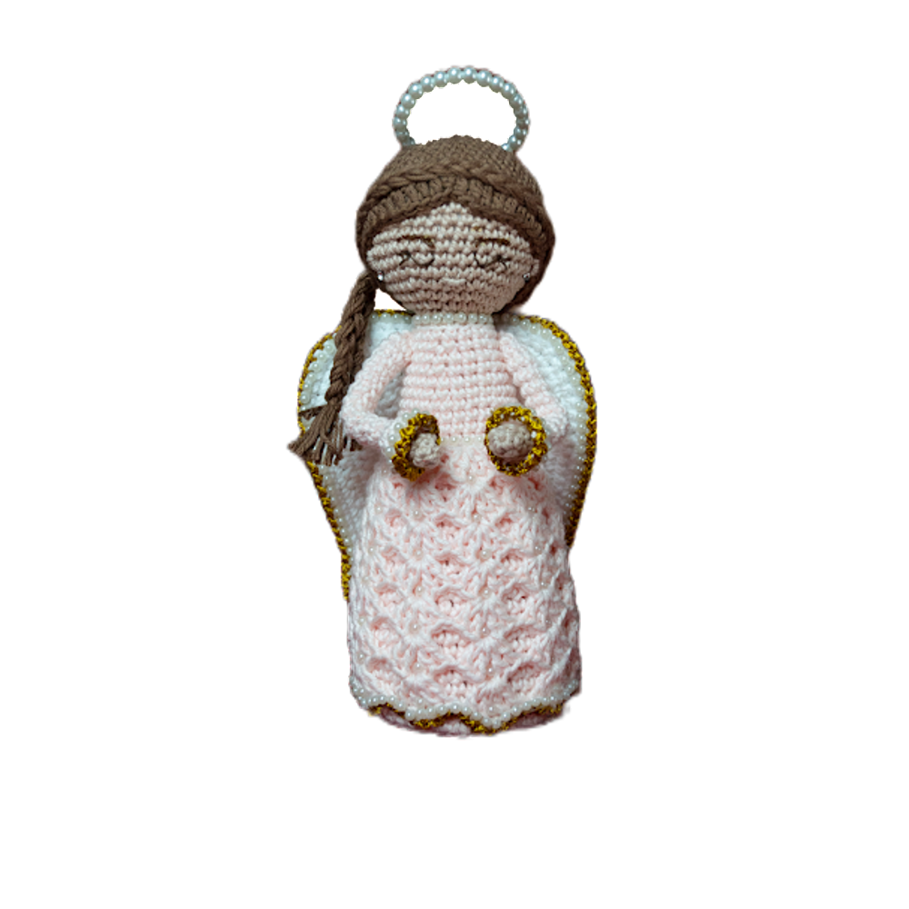 Anjinho Da Guarda Artesanal Menina Amigurumi