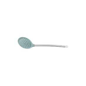 Espumadeira Aço Inoxidável Base Silicone 34,5 cm Cor Verde Linha Duo Brinox