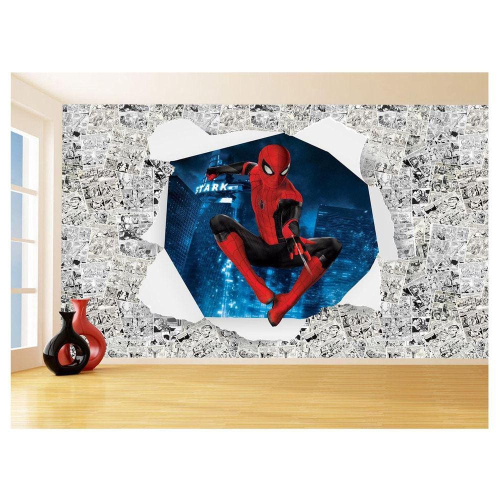 Papel De Parede 3D Heróis Página Quadrinhos Hq 3,5M Nhma211