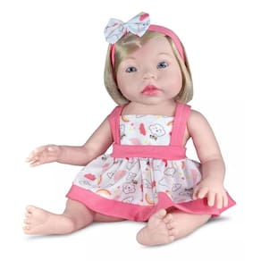 Boneca Bebe Realista Tipo Reborn Small Loira Com Acessórios