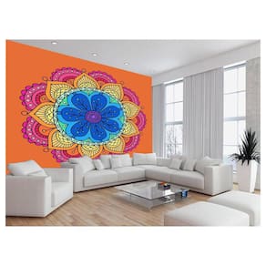 Papel De Parede 3D Arte Mandala Cores Relax Spa 3,5M Tra70