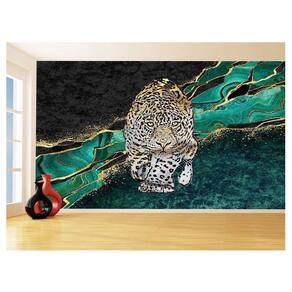 Papel De Parede 3D Animais Pop Art Onça Pintada 3,5M Pxa72
