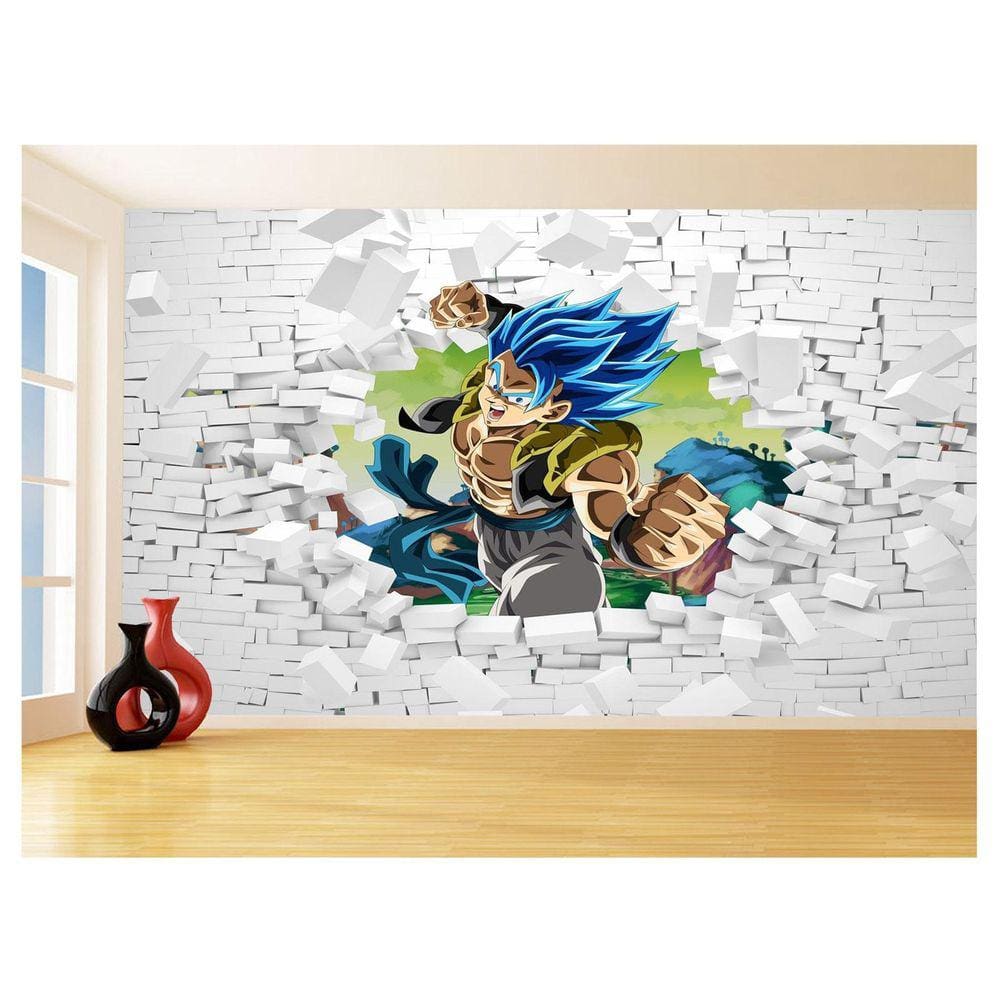 Papel De Parede 3D Dragon Ball Goku Vegeta Anime 3,5M Dbz56