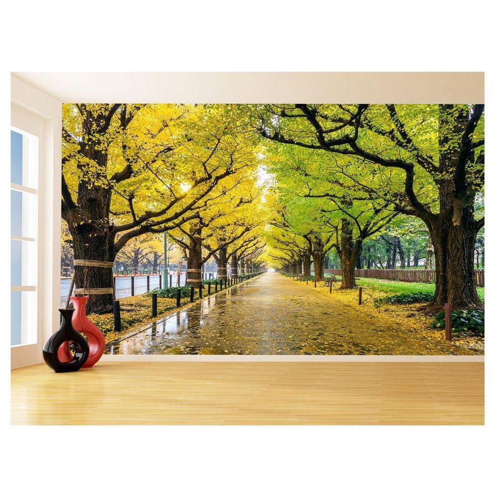 Papel De Parede 3D Estrada Caminho Paisagem 3,5M Nes124