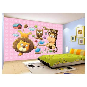 Papel De Parede Infantil Zoo Safari Leão Baby 3,5M Azs248