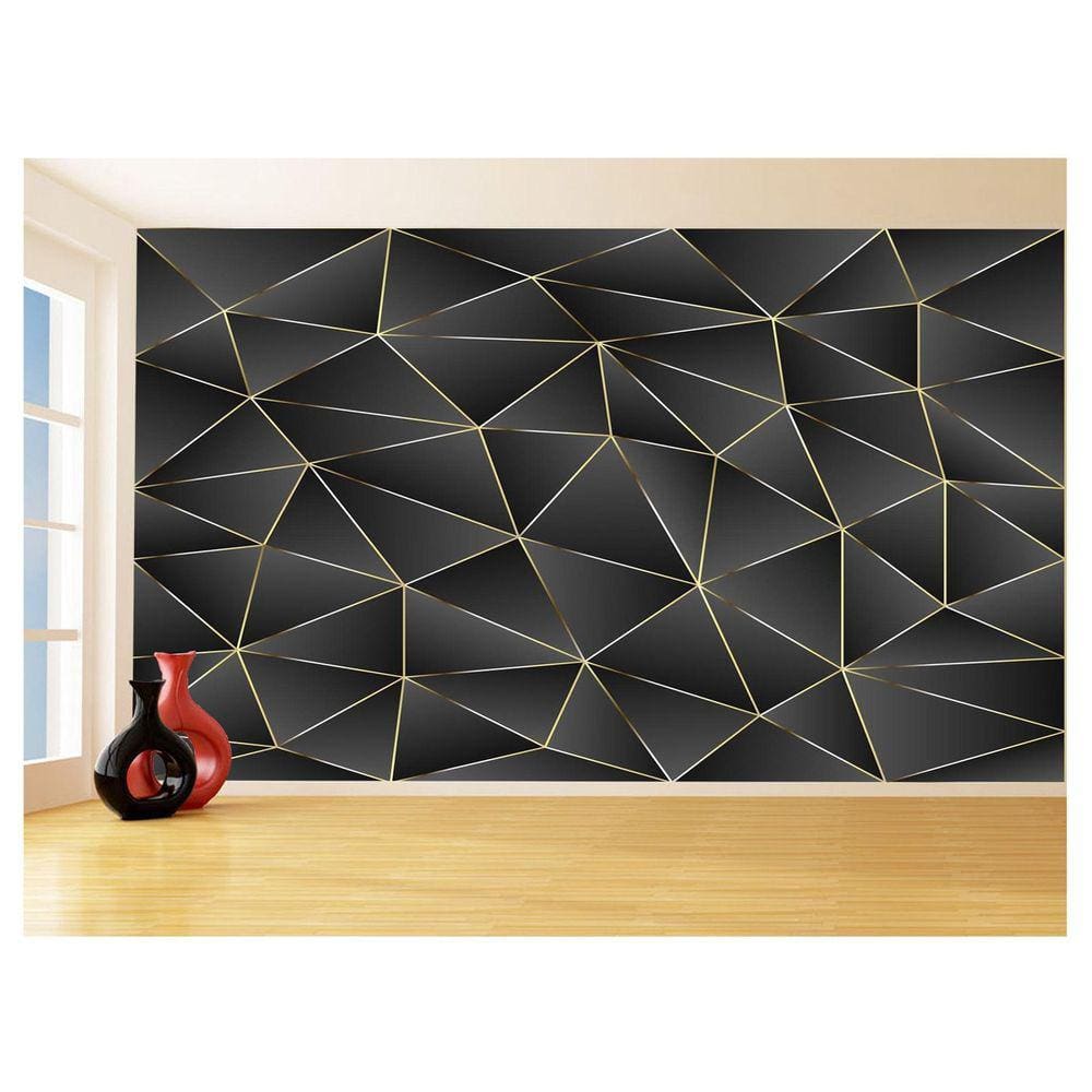Papel De Parede Triangulos Moderno Gamer Linha 3,5M Txt41