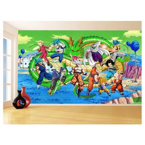Papel De Parede Dragon Ball Goku Vegeta Anime 3,5M Dbz355