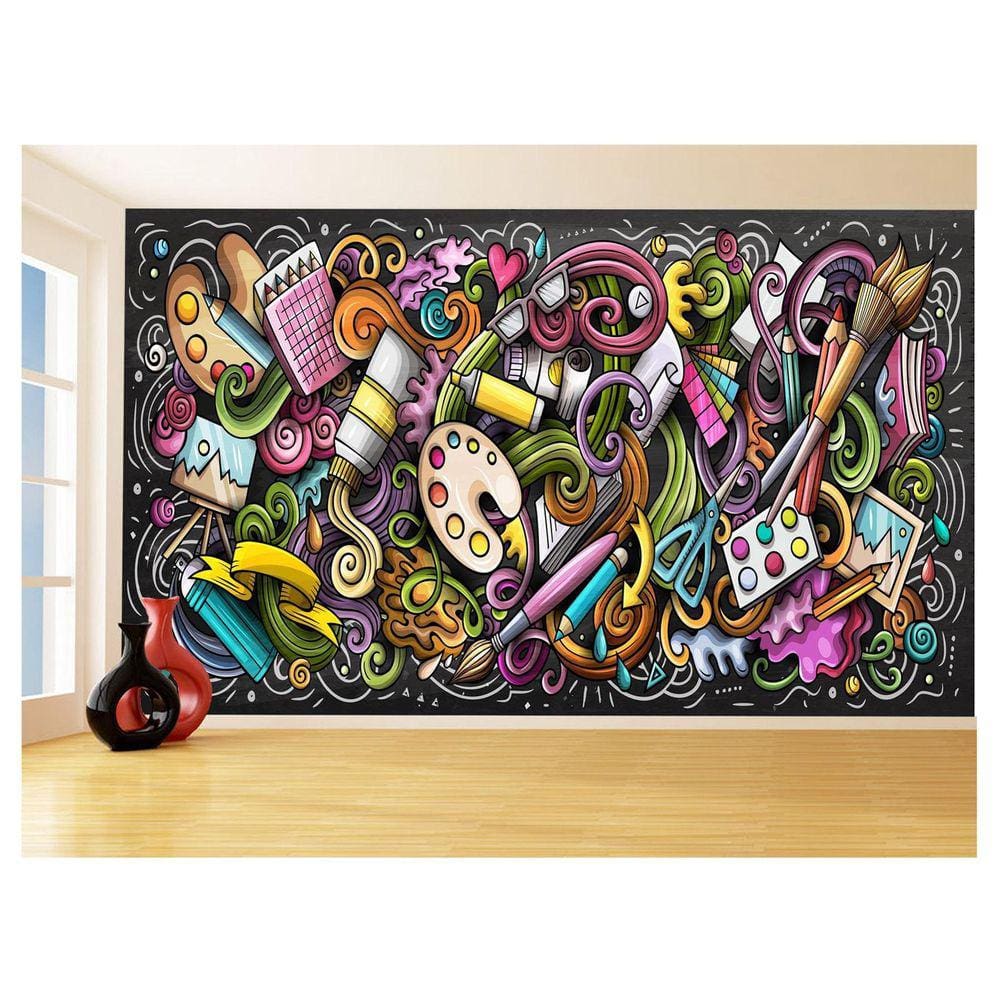 Papel De Parede 3D Arte Artist Pintura Desenho 3,5M Tra127