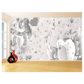 Papel De Parede 3D Floral Textura Sala Flores 3,5M Xfl253