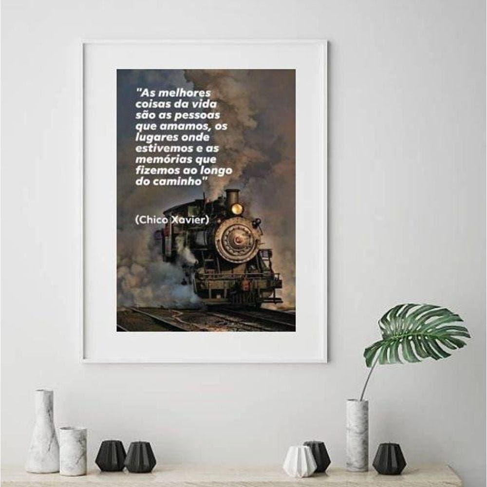 Quadro Reflexão De Chico Xavier - 60X48Cm