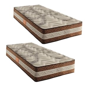 Kit com 2 Colchões Solteiro Molas Ensacadas Samambaia 30x88x188cm Rustico Cerejeira