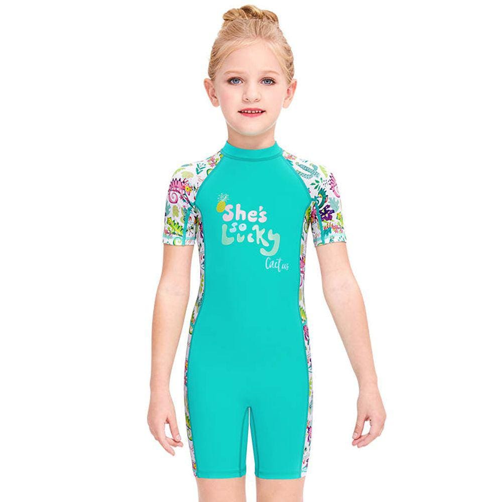 Roupa Manga Curta Infantil Praia Uv50+ Protege Contra O Sol