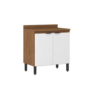 Bancada para Cozinha Firenze 80cm Amendola/Branco C/ Tampo - Demobile
