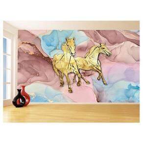 Papel De Parede Animais Pop Art Cavalos Cores 3,5M Pxa352