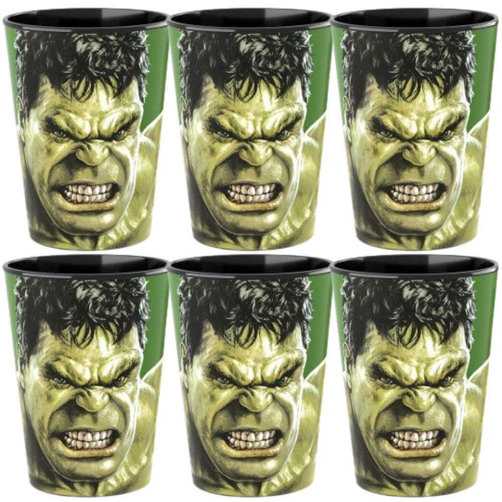 Copo Infantil 320ml Hulk Plasutil 6 unidades ref. 8631