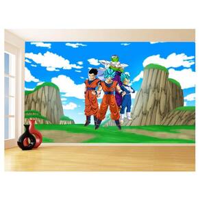 Papel De Parede Dragon Ball Goku Vegeta Anime 3,5M Dbz506