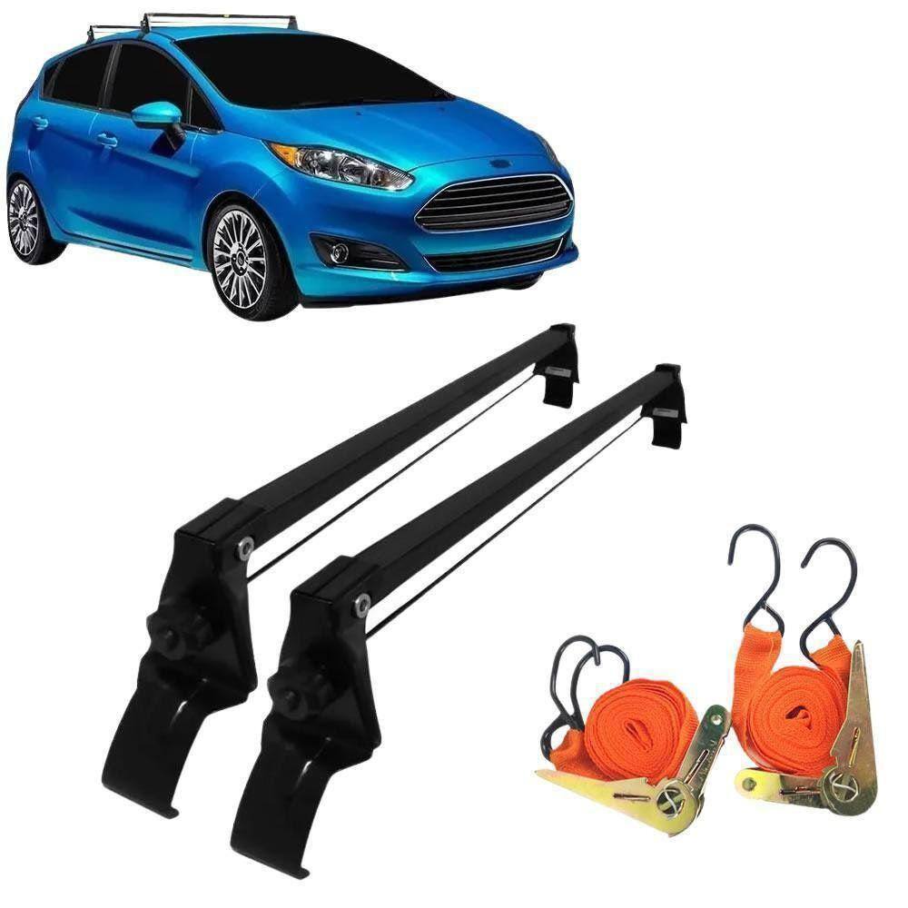 Rack Teto + 2 Cintas New Fiesta Sedan E Hatch Ano 2013 A