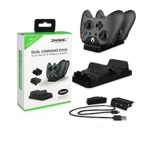 Dock Duplo Carregador Xbox One S Controle 2 Baterias