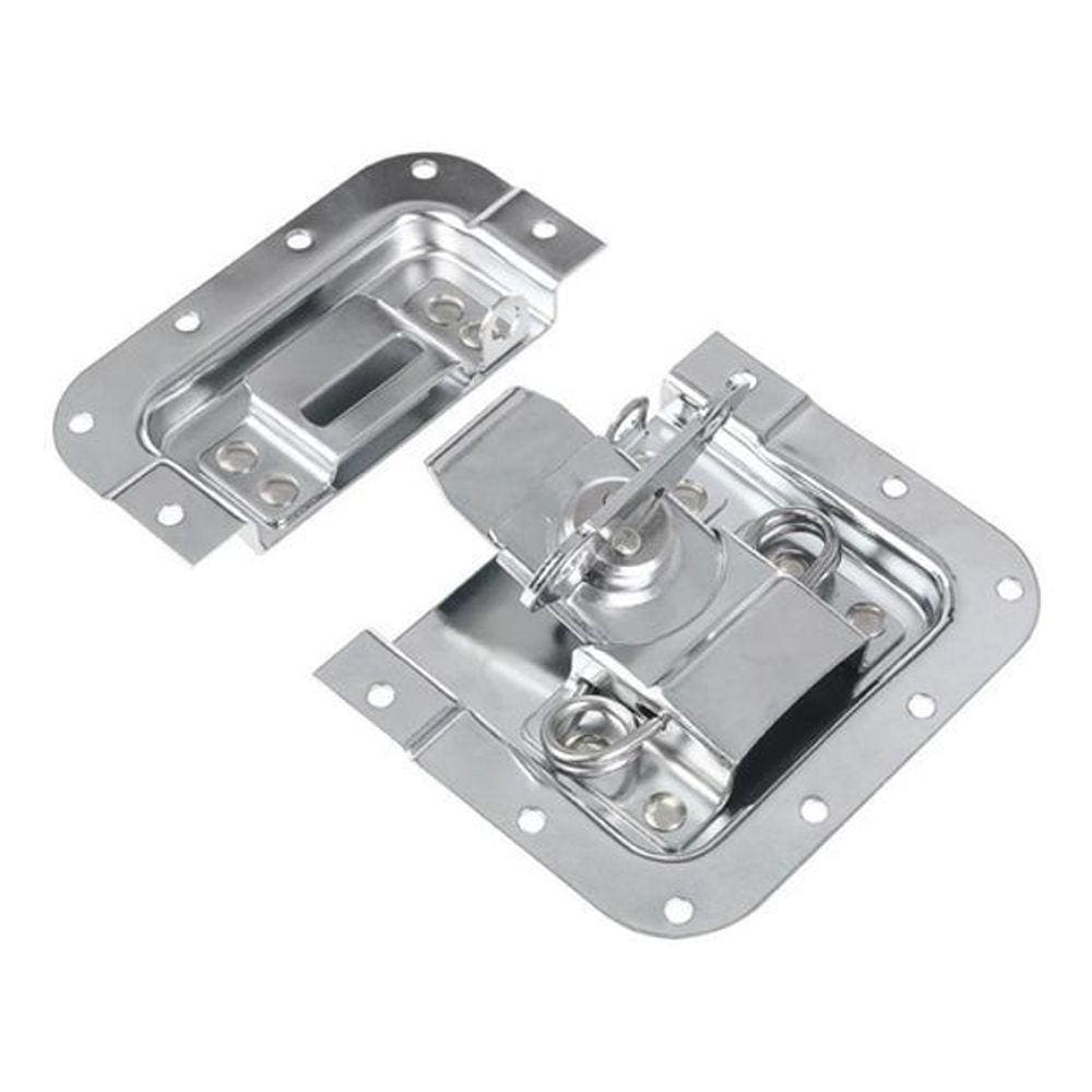 Fecho Borboleta Grande Cromado Com Porta Cadeado Lu-F01 Luminos