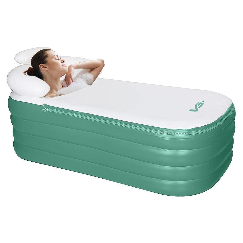 Banheira Ofurô Inflável Dobrável 120L Bomba Bivolt Vg+ Verde