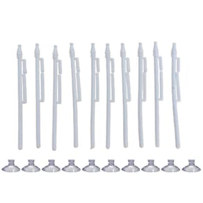 Kit 20 Mini Haste Suporte Branco P/Bandeira Brasil C/Ventosa