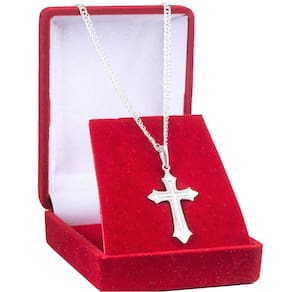 Corrente Prata 925 Elo Duplo Masculina Grumet Pingente Cruz