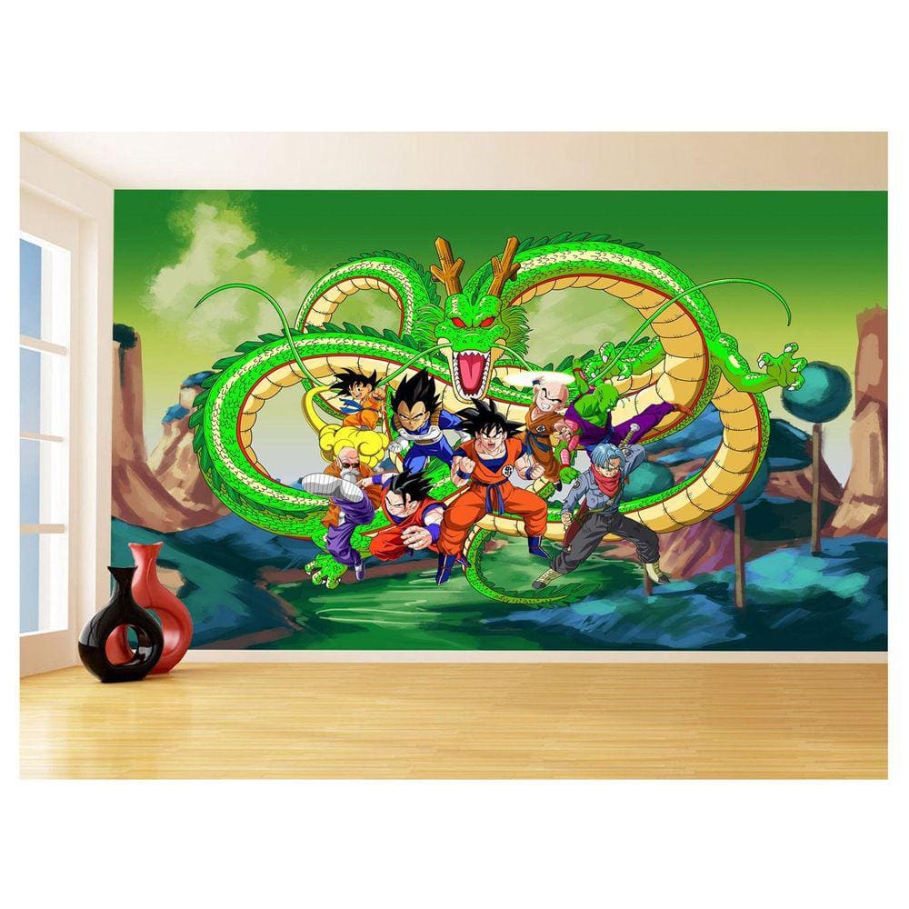 Papel De Parede Dragon Ball Goku Vegeta Anime 3,5M Dbz258