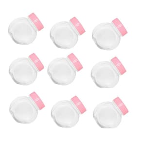 10 Mini Baleiro Bolinha Com Tampa Plástica Rosa
