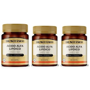 Kit 3 Un - Acido Alfa Lipoico 600Mg 60 Caps - Dr. Botanico