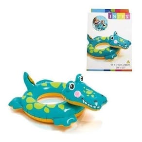Boia Infantil De Cintura Jacaré Verde 71Cm Praia Piscina