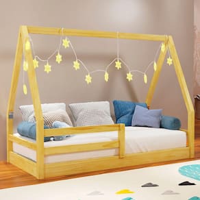 Mini-Cama Montessoriana Eduarda Madeira Maciça Pinus - Rodmoveis