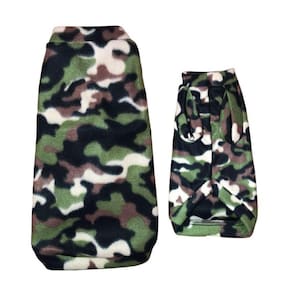 Roupa de Frio para Cães e Gatos Soft Camuflado G