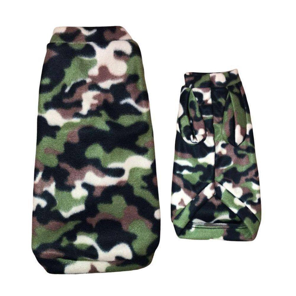 Roupa de Frio para Cães e Gatos Soft Camuflado G