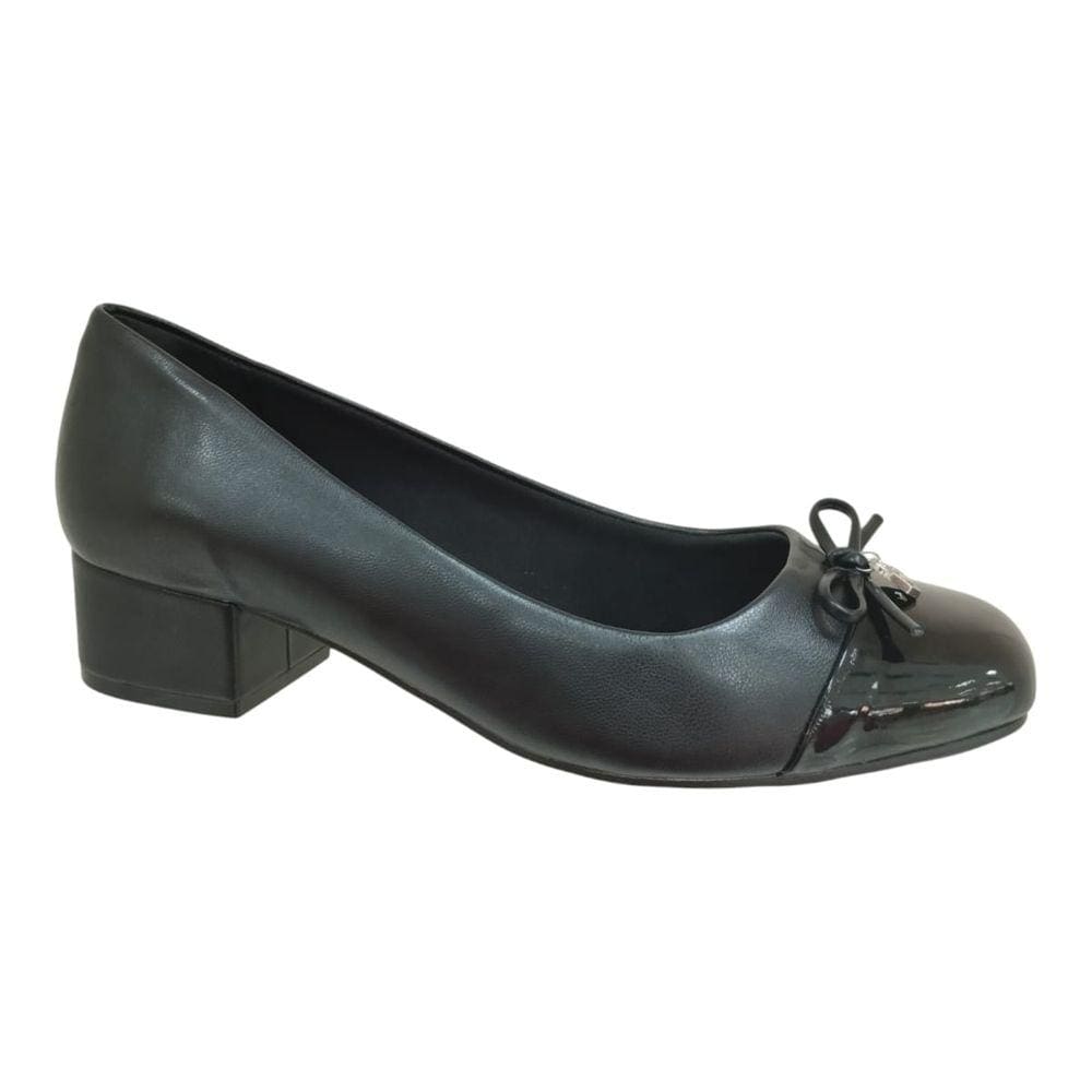 Sapato Feminino Scarpin Salto Baixo Verniz Via Marte 070-007