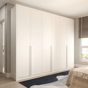 Guarda-Roupa Casal Vinci 6 Portas 6 Gavetas Neve - Panorama Móveis