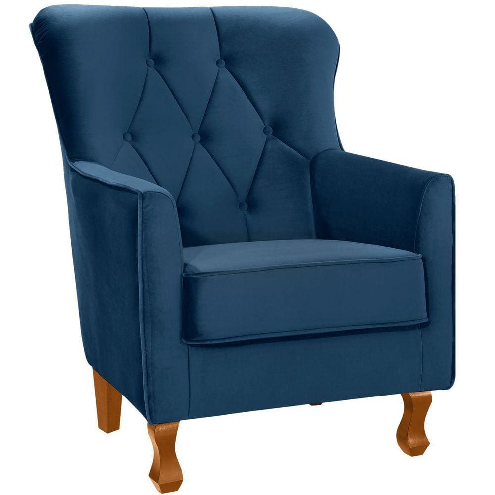 Poltrona Decorativa Carrara c/ Capitonê