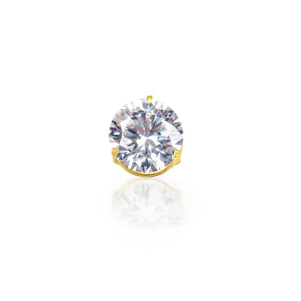 Pingente Ponto De Luz 6Mm Gota Zircônia Em Ouro 18K