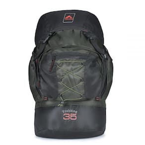 0035 - Mochila Trekking 35 - Verde Com Preto