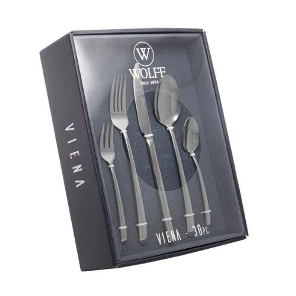 Faqueiro Viena 30 Peças de Aço Inox Prata 71809 Wolff