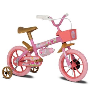 Bicicleta Infantil Princy Aro 12 Rosa E Dourado - Verden