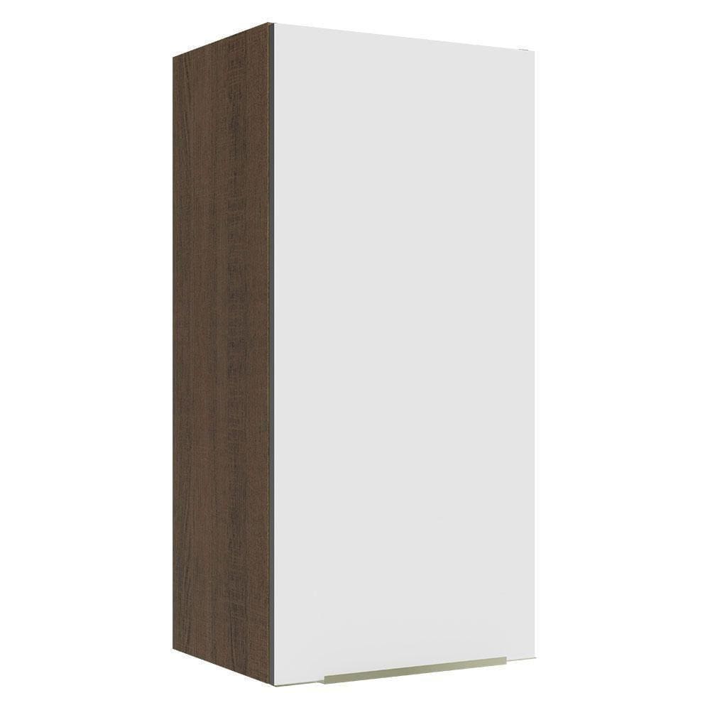 Armário Aéreo 40 X 83 Cm 1 Porta Rustic/branco Veludo Lux Madesa Rustic/branco Veludo