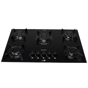 Cooktop 5 Bocas Preto Com Mesa De Vidro Atlas Agile Up Bivolt