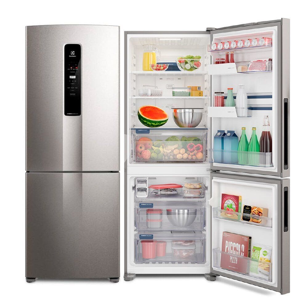 Geladeira Electrolux Frost Free Inverter 490L Inverse Inox Look IB7S