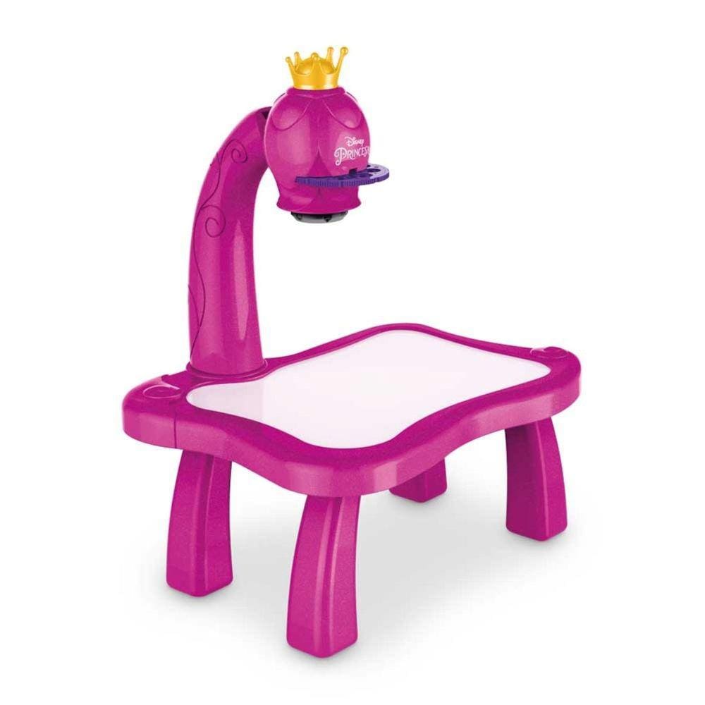 Mesa Projetora Para Desenhos Disney Princesas Com Kit De Canetinhas Multikids Br2133